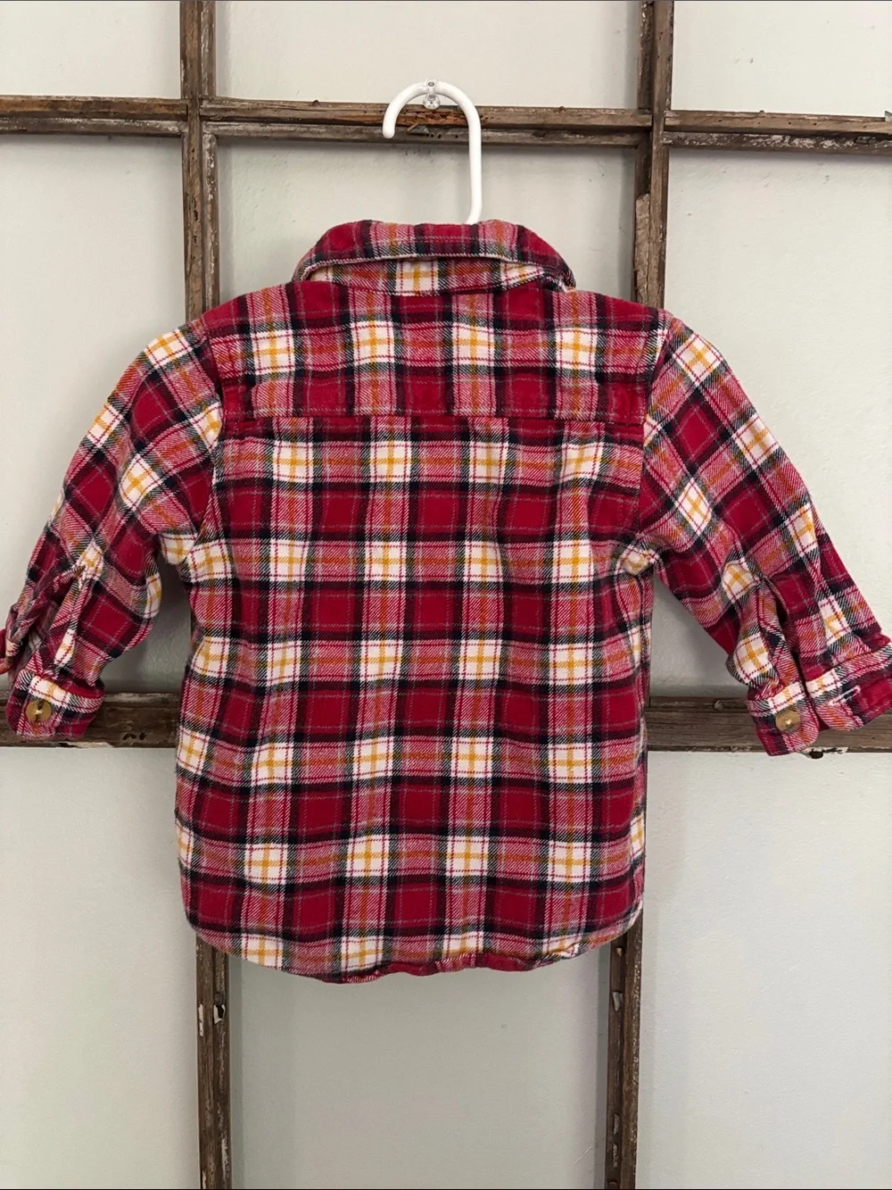 Vintage Oshkosh toddler flannel plaid shirt